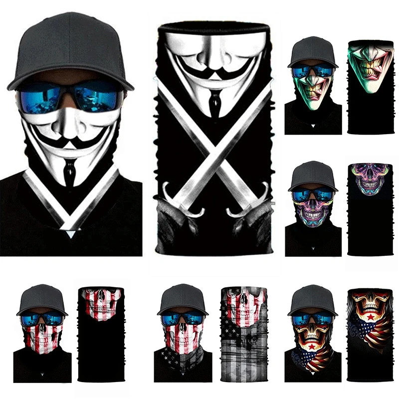 3D Seamless Headband Balaclava Magic Face Cover Warmer Ski Neck Scarf Shield Anti-UV Tube Bandana Multifunctional |