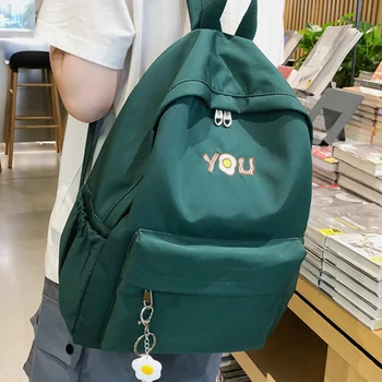 

EnoPella Fashion Waterproof Nylon Backpack for Teenager Women Travel Backpacks Female School Bag Girls Black Mochilas