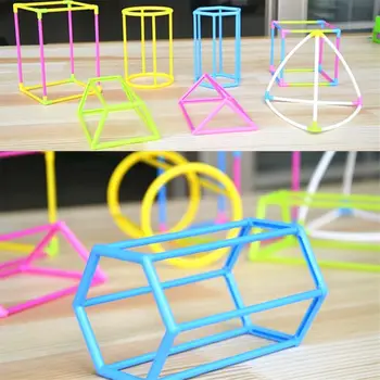 

3D Geometric Shape Building Assemble Kit Kids Math Geometry Educational Toy P31B