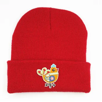 

Cotton Chicken animal embroidery Thicken knitted hat winter warm hat Skullies cap beanie hat for kid men and women 381