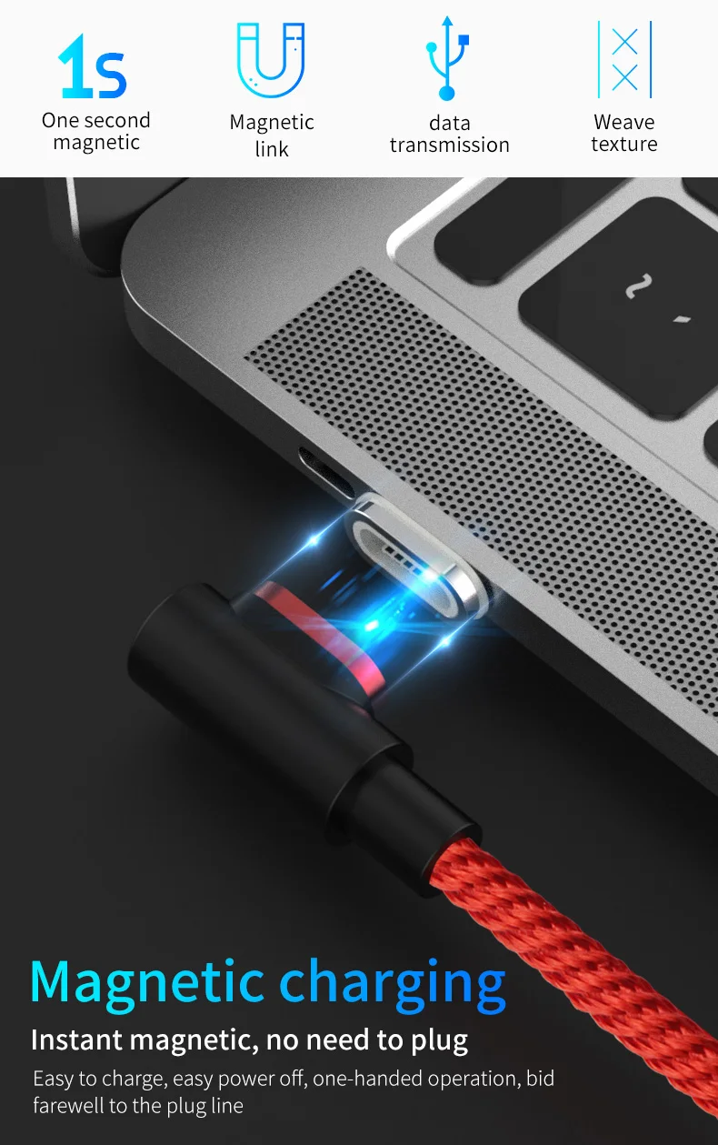 Магнитный кабель 90 градусов usb c Micro usb type C кабель для быстрой зарядки L-Line Micro usb type-C магнитное зарядное устройство для iphone X xiaomi