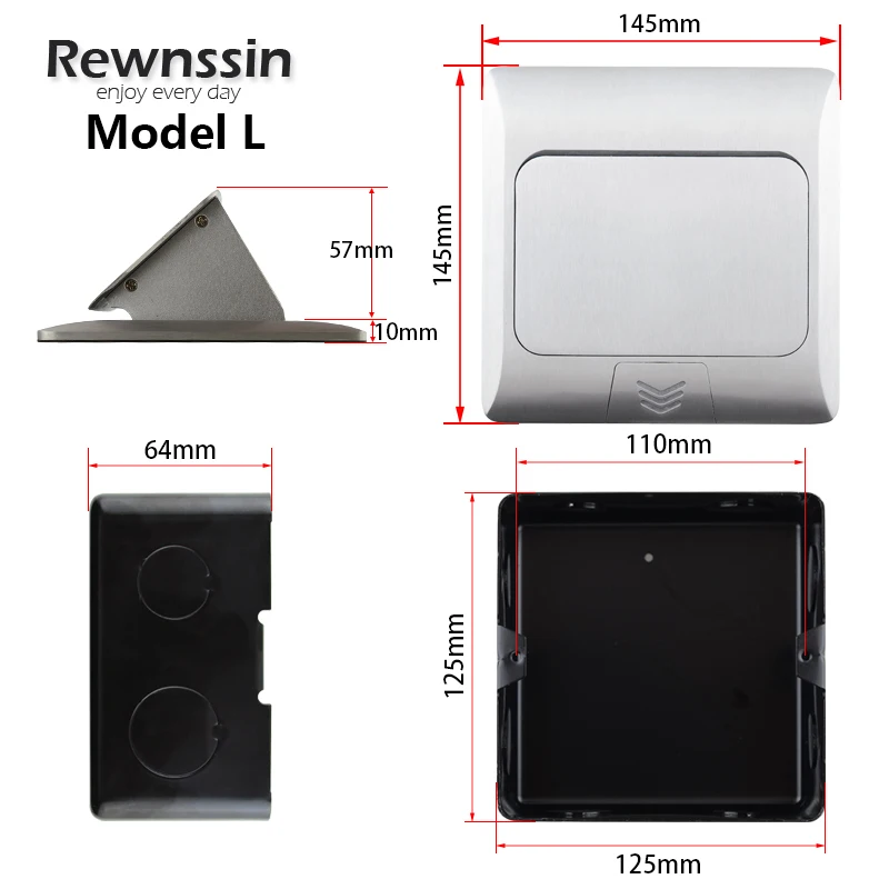caixa da liga de aluminio com tipo c 03