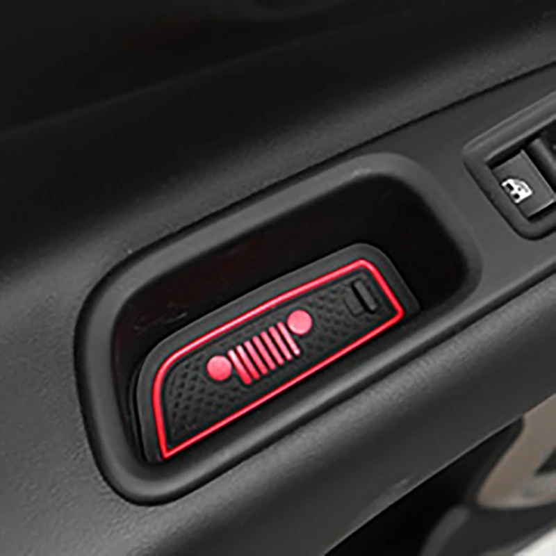 Дверные коврики ворота Слот коврики чашки колодки красный 16 шт. для Jeep Renegade