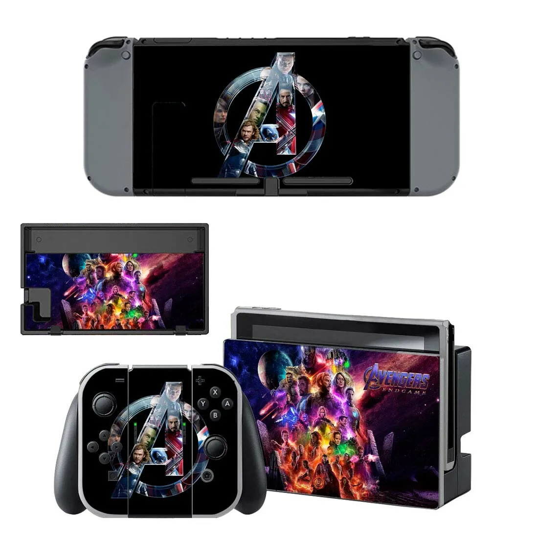 Наклейки для nintendo switch из кожи Мстители, наклейки для nintendo Switch консоль Joy-con контроллер, наклейки для док-станции