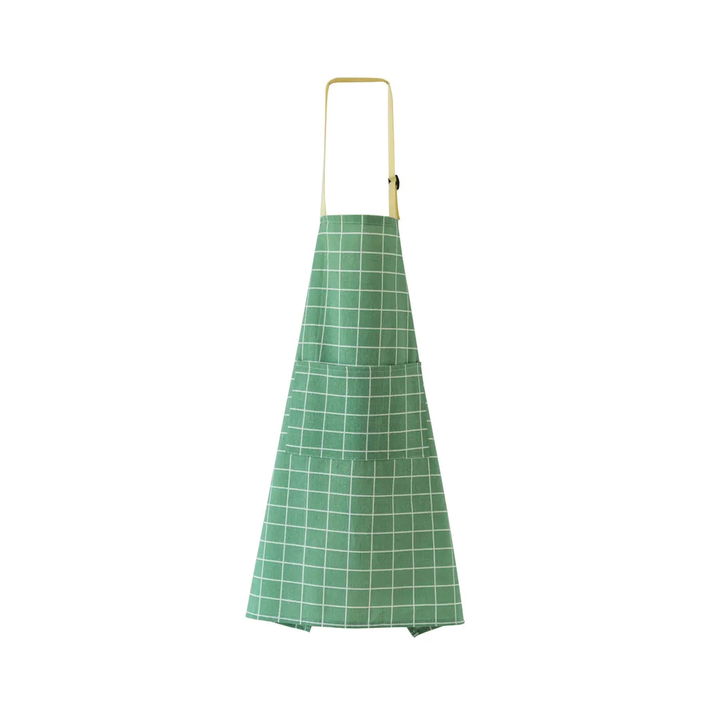 Saingace, Регулируемый Кухонный маслостойкий фартук, водонепроницаемый фартук для приготовления пищи с карманами 68x70 см, хлопковый фартук для повара#45 - Цвет: Green
