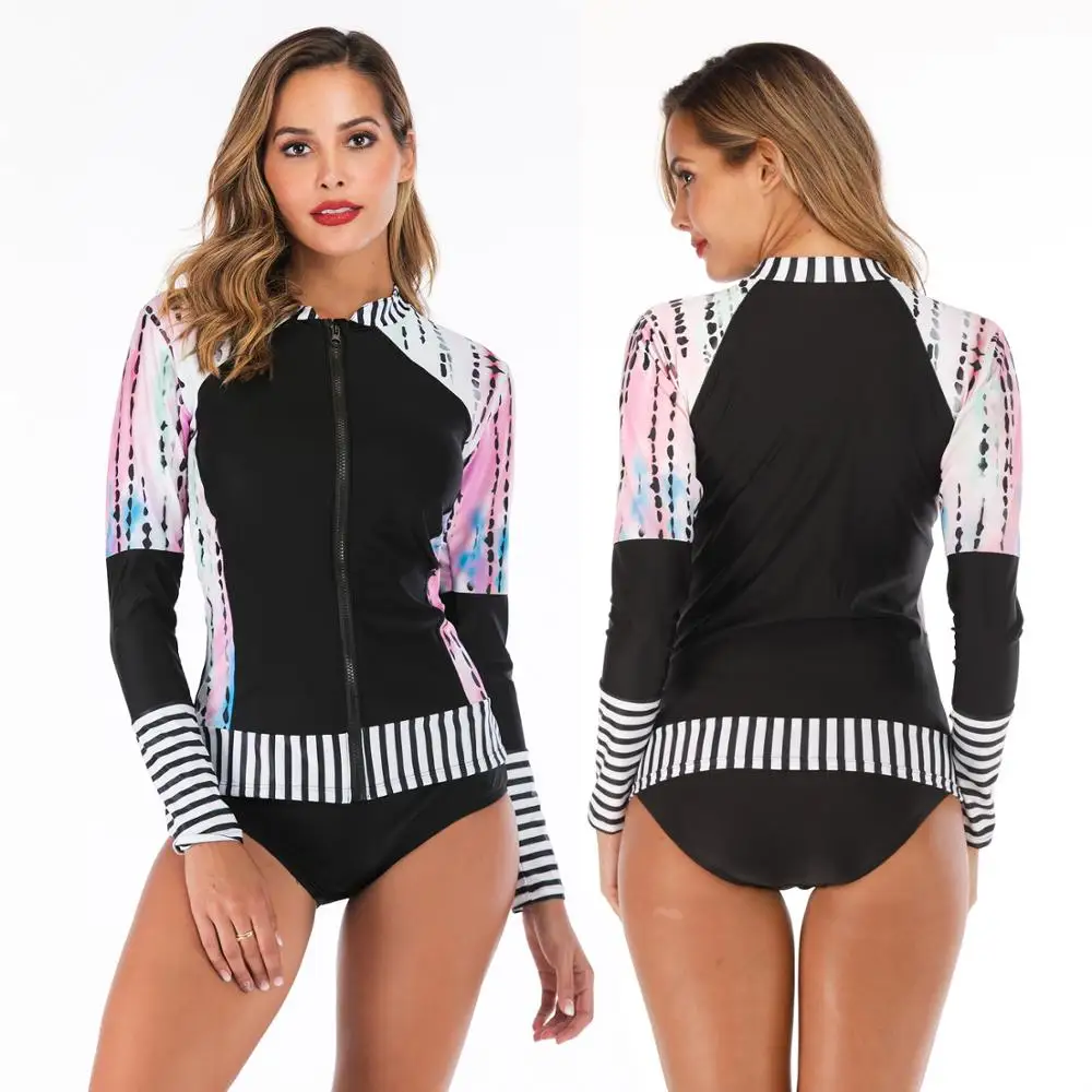 DROZENO Swimsuit with long sleeves Split T-Sexy Beach Wear 22 sexy swimwear Women's swimwear - Цвет: 6623