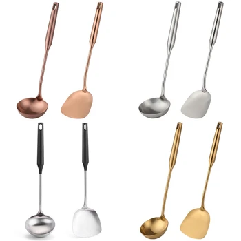 

Spatula Ladle Spoon Sets Thicken Metal Big Soup Ladle Reusable Spatula Utensils Cooking Kitchen Tools