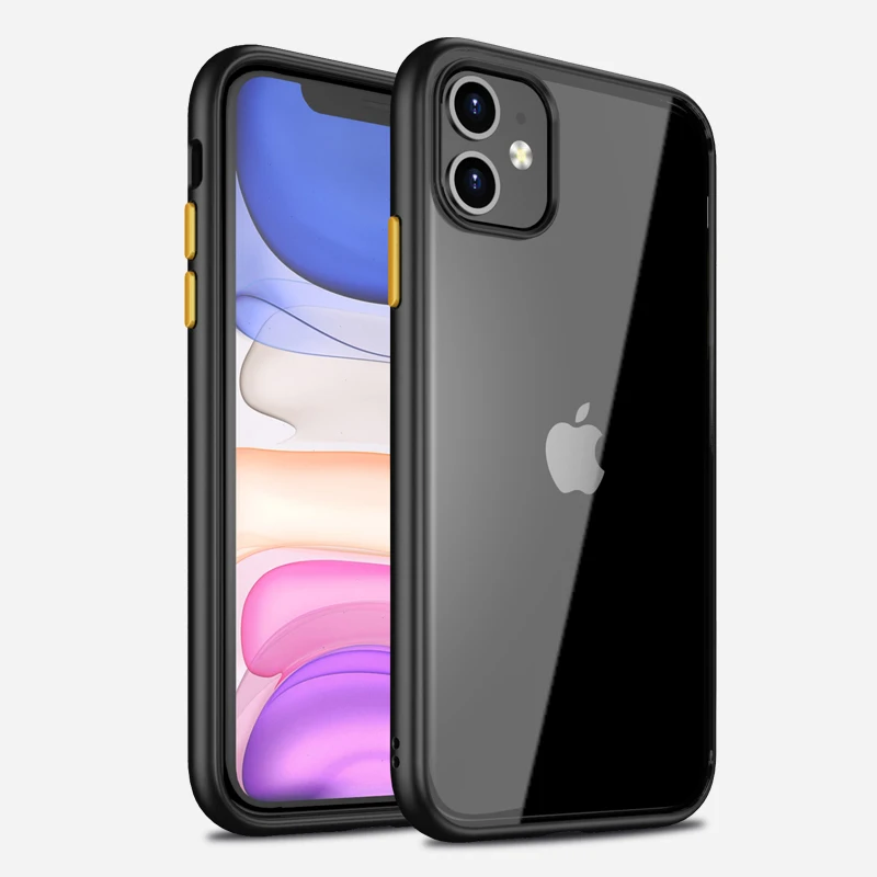 Прозрачный ТПУ чехол для телефона iPhone 11 11Pro Max Защитный корпус задняя крышка