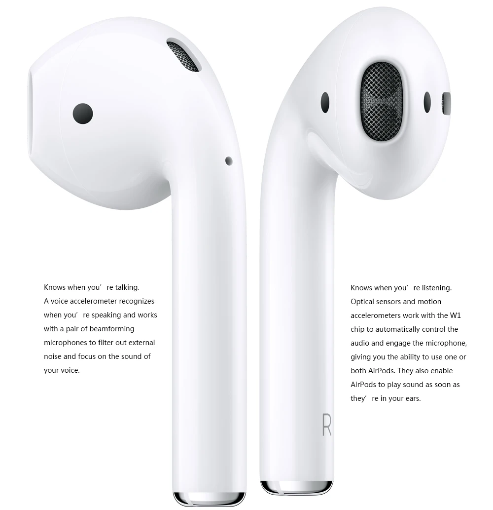 Оригинальные наушники Apple AirPods 2nd Bluetooth, чехол для зарядки, б/у, беспроводные наушники для iPhone 11 Plus iPad MacBook