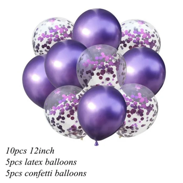 12 дюймов металлические цвета латексные воздушные шары конфетти микс 10 шт. гелиевые надувные шары шар на день рождения Свадебный шар