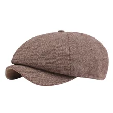 Мужская и женская шапка пика Блиндер Baker, шапка для мальчика, мужской берет, Ретро стиль, елочка, Гэтсби, твид, пики, Блиндер, шапка газетчик, берет, весенняя шапка