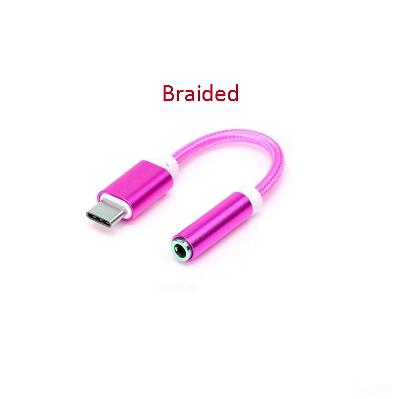 USB Type C to 3.5mm Earphone Headphone Cable Adapter USB-C to 3.5mm Jack Aux Cable for Letv 2 2pro max2 Pro 3 for Xiaomi 6 iphone charger converter Adapters & Converters