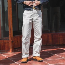 Bronson мужские свободные повседневные винтажные длинные брюки 12 унций японская ткань Чино брюки