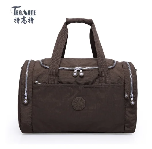 Bolso de viaje para mujer, bolso grande de lona, ​​bolso de mano para fitness, bolsa de almacenamiento de nailon impermeable._voghion.com