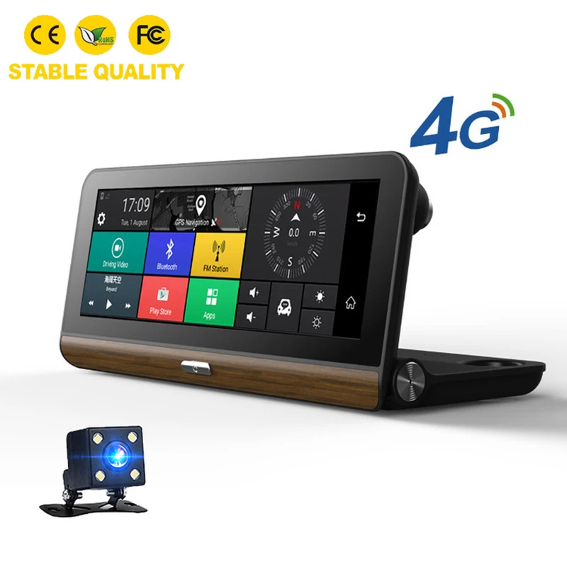 

Zhidao Car DVR Camera 4G ADAS 7.80" Android GPS Navigator Registrar Video Dash Cam Recorder with two camera morror