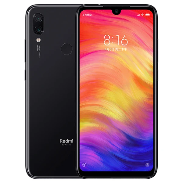 Black Смартфон Xiaomi Redmi Note 7 с глобальной прошивкой, 6 ГБ, 64 ГБ, Восьмиядерный процессор Snapdragon 660, 48 МП, двойная камера, 6,3 дюйма, полный экран, 4000 мАч - Цвет: Black
