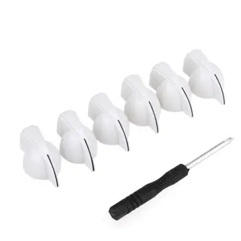 

Musiclily Pro Imperial Inch Size Guitar Amplifier Effect Pedal Chicken Head Pointer Knobs with Set Screw, Aged White (Set of 6)