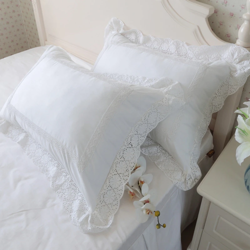 White lace pillow shams Clearance