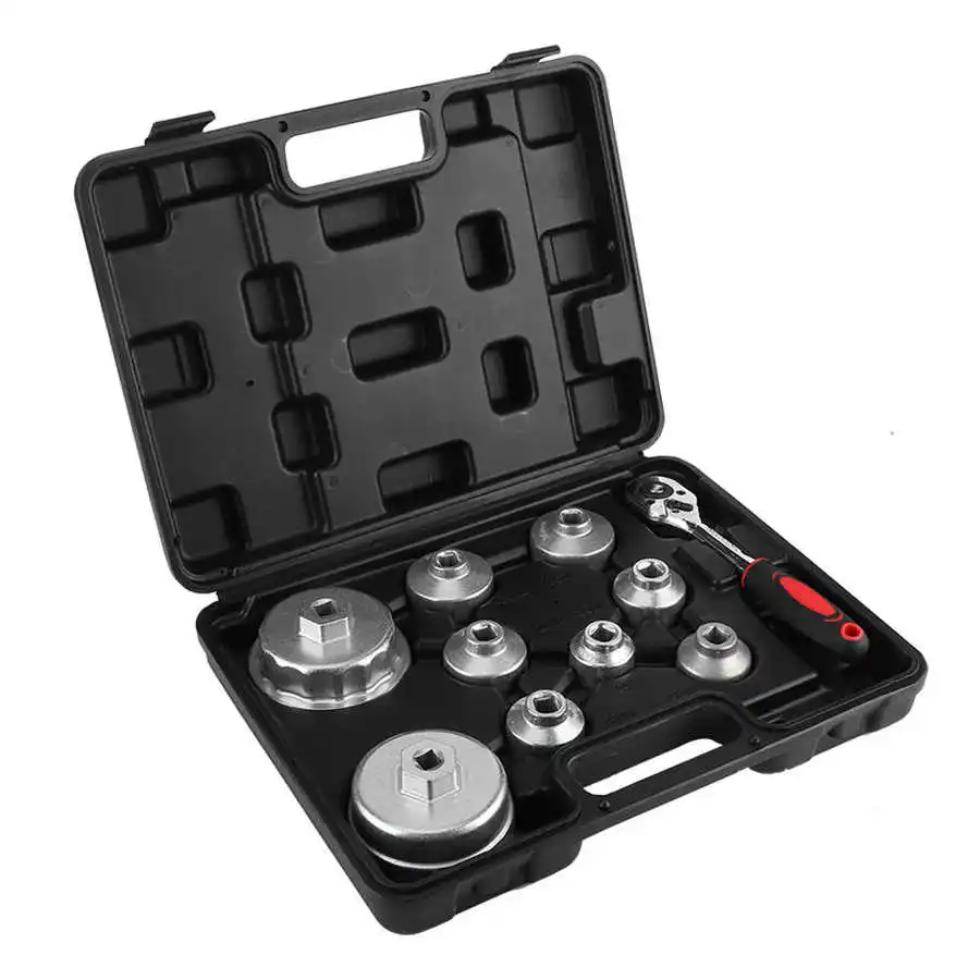 

10Pcs/Set Universal Sliding Door Lock Handle Oil Filter Wrench Socket Remover Fit for Car Auto Accessories