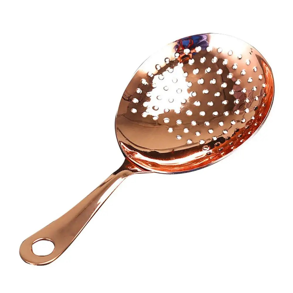 rose gold Cocktail Strainer 304 Stainless Steel Julep Strainer Bartender Cocktail Shaker Wine Ice Strainer Bar Percolator Mixed Barware - Цвет: rose gold