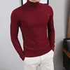 Turtleneck Sweaters For Men 2022 Autumn Knitted Pullovers Korean Knitwear Slim Fit Solid Color Casual Men's Wool Sweaters S-3XL ► Photo 2/6