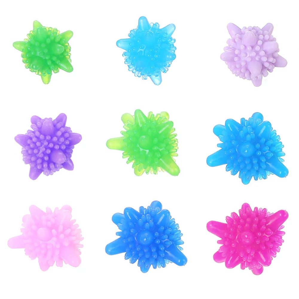 5PCS Reusable Dryer Balls PVC tumble Laundry Washing Ball Solid Colorful Eco-friendly Machine Anti-Winding Wrinkle Laundry Ball