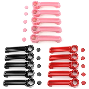 

Door Handle Inserts Cover Kit & Tailgate Handle Cover for 2007-2017 Jeep Wrangler JK 4 Door Car Accessories (Pink)
