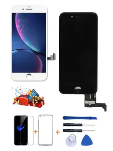 ЖК-дисплей для iPhone, сменный сенсорный экран для iPhone 6 7 8 6S Plus iPhone 5 5C 5S SE, без мертвых пикселей + закаленное стекло + инструменты + ТПУ