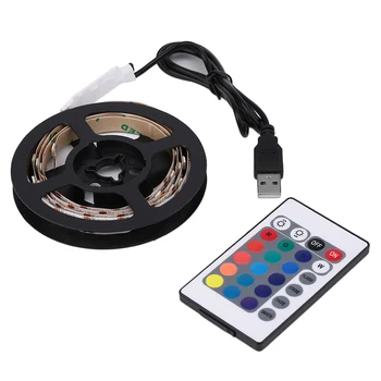 

ICOCO 1pcs 12 RGB 5050 SMD LED Black/White Waterproof/None-Waterproof 5V Strip Light Lamp with Remote Controller+USB Hot Sale