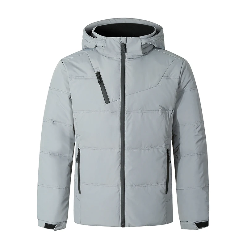 Модная Новая мужская одежда, зимняя куртка с капюшоном на белом утином пуху, утолщенная теплая зимняя куртка-пуховик, мужская куртка-пуховик