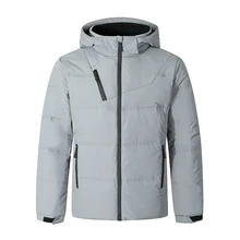 Модная Новая мужская одежда, зимняя куртка с капюшоном на белом утином пуху, утолщенная теплая зимняя куртка-пуховик, мужская куртка-пуховик