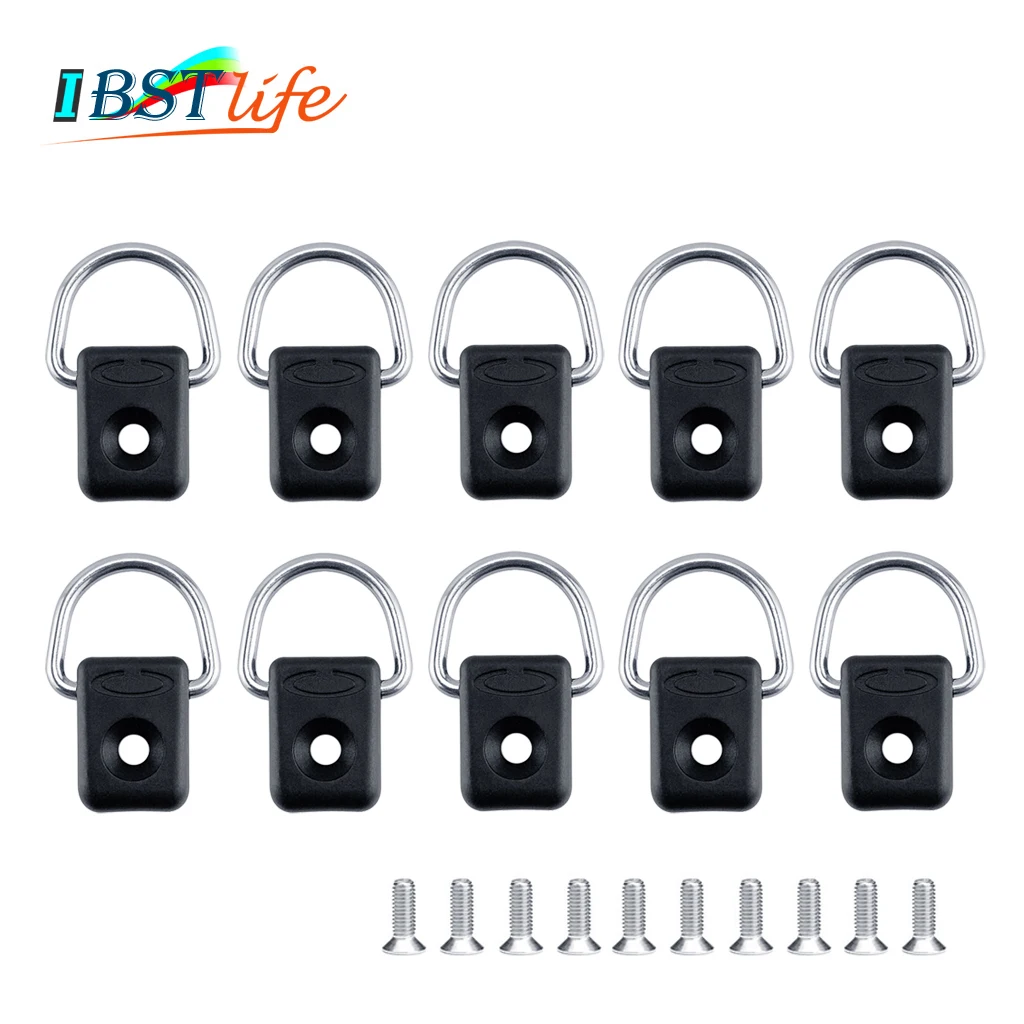 10pcs Kayak D-Ring Mounting Kit With Screws - Nylon & Stainless Steel Rigging Rings For Boat, Canoe, Fishing - View #5