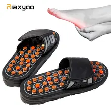 1 пара сандалии для рефлексотерапии массажные тапочки для ног Акупрессура иглоукалывание обувь TaiChi поворотный эластичный массаж