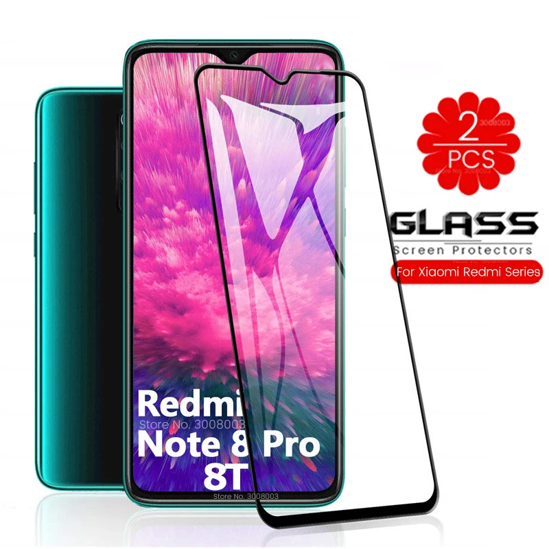 

2PCS protective glass on redmi 8a 8 a screen protector glasses for xiaomi redmi note8t note8 note8pro note 8 pro 8t safety film