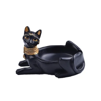 

Resin Egyptian Ancient Style Cat Goddess Desktop Ornament Statue Cigarette Ashtray Tabletop Ash Holder For Smokers Home Decor