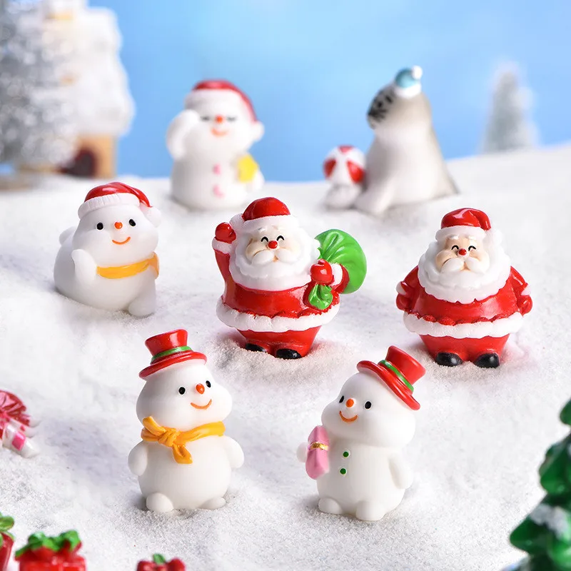 Resin Christmas Ornaments Decorations Panda Rabbit Snowman Santa Claus 1 Piece,Rabbit Ornaments,Rabbit Ornament,Ornament Crafts,Miniature Ornament,Panda Doll,Resin Ornaments,Miniature Figurines,Resin Crafts