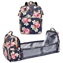 New Multifunction Mommy Backpack Portable Folding Crib Diaper Bag Large Capacity Baby Travel Stroller Fashion Organizer Bags