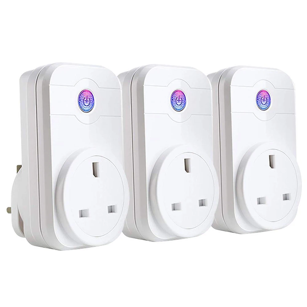 3 Pack Wi-Fi Смарт-разъем приложение Дистанционное управление разъем Великобритании Поддержка синхронизации энергосберегающая розетка умный дом устройства D20 - Цвет: 3 Pack