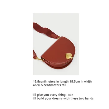 

Niche Design Genuine Leather Women's Bag New Lovely Embroidery Thread Saddle Bag Retro Shoulder Messenger Bag