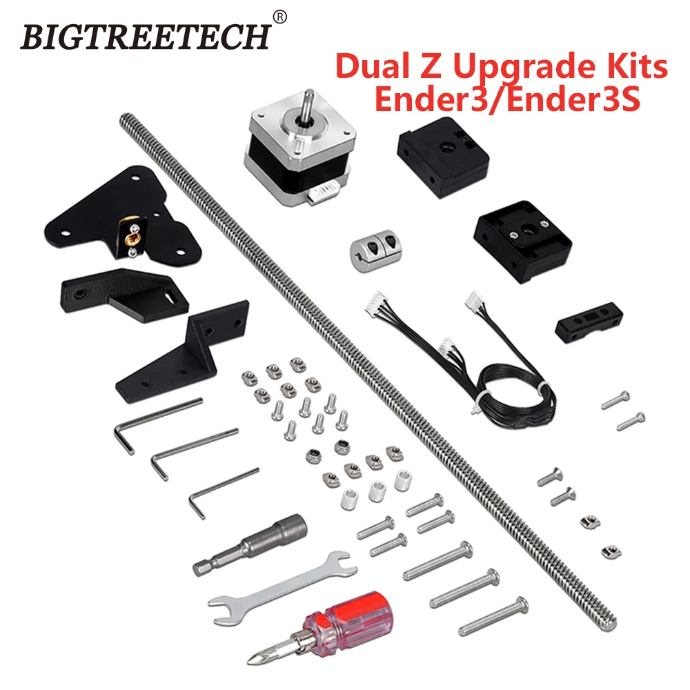 Bigtreetech-dual z Axis Lead Screw Kit Stepper Mod Parafuso de Chumbo para Ender3 Ender3s Ender3 v2 Peças da Impressora 3d Atualização
