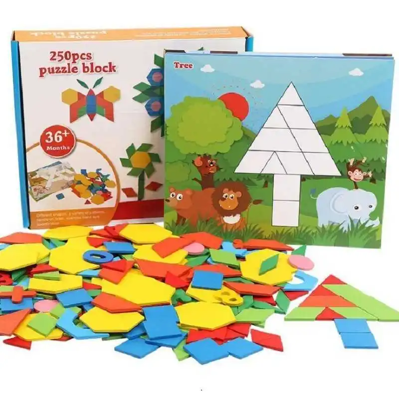 Wooden Tangram Montessori Toys 250 Pcs Classic Game Early Education Gifts Puzzle | Игрушки и хобби