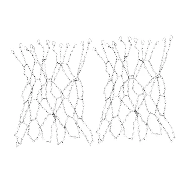 

2 Pieces Basketball Net Replacement Heavy Duty Outdoor Indoor Galvanized Steel Chain Basketball Net