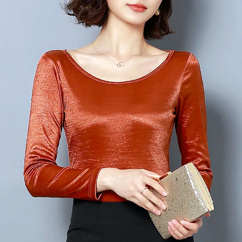 blouses woman 2019 Autumn Fashion Women Blouses Long Sleeve O-neck Women Tops and Blouses Casual Solid Women Clothing 5479 50