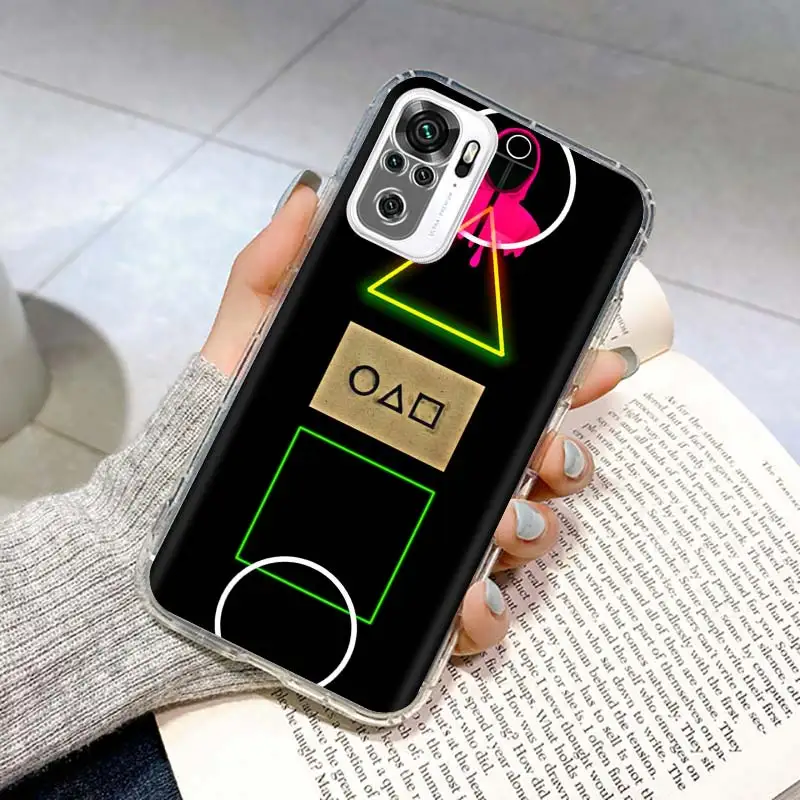 Funny Squid Game Silicon Phone Case Funda For Xiaomi Redmi Note 10 Pro 8 9 Pro 9S 10S 8T 8A 9A 9C 7 7A 6 6A Cover Coque Capa