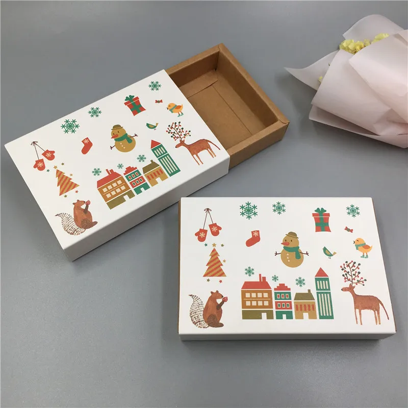 

1pcs drawer Style Vintage Kraft Cardboard Wedding Favor Box gift Packaging Box for Candy/Chocolate/Cookie/Craft/Cake