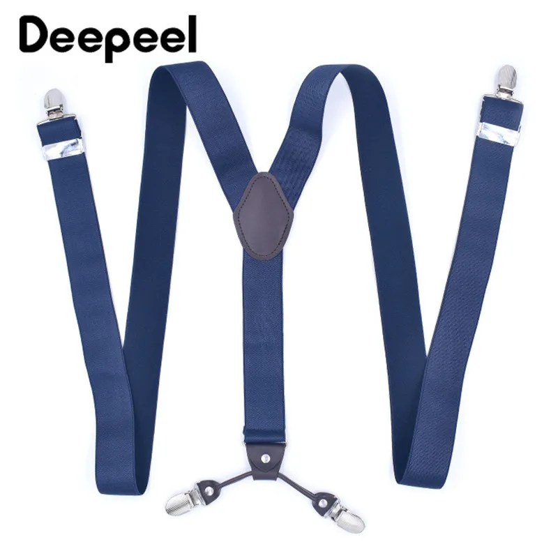 Deepeel 1 шт. 3,5*125 см эластичный регулируемый ремень 4 пряжки с зажимом X-type подтяжки унисекс дизайнерский костюм украшения аксессуары sp065