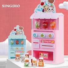 Baby toy play coins children shops shopping miniature plastic mini vending machine kids toy store supermarket playset groceries