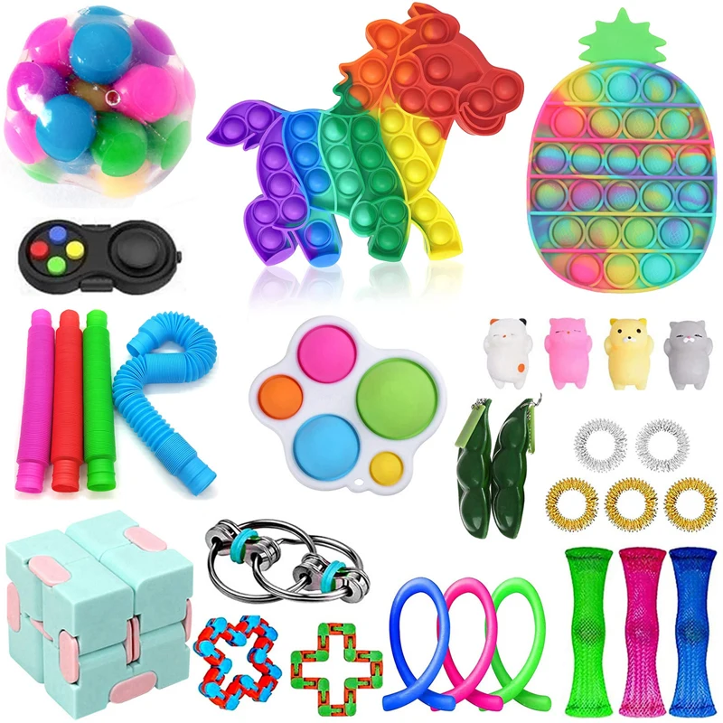 

30 шт., силиконовые пузырьки для снятия стресса