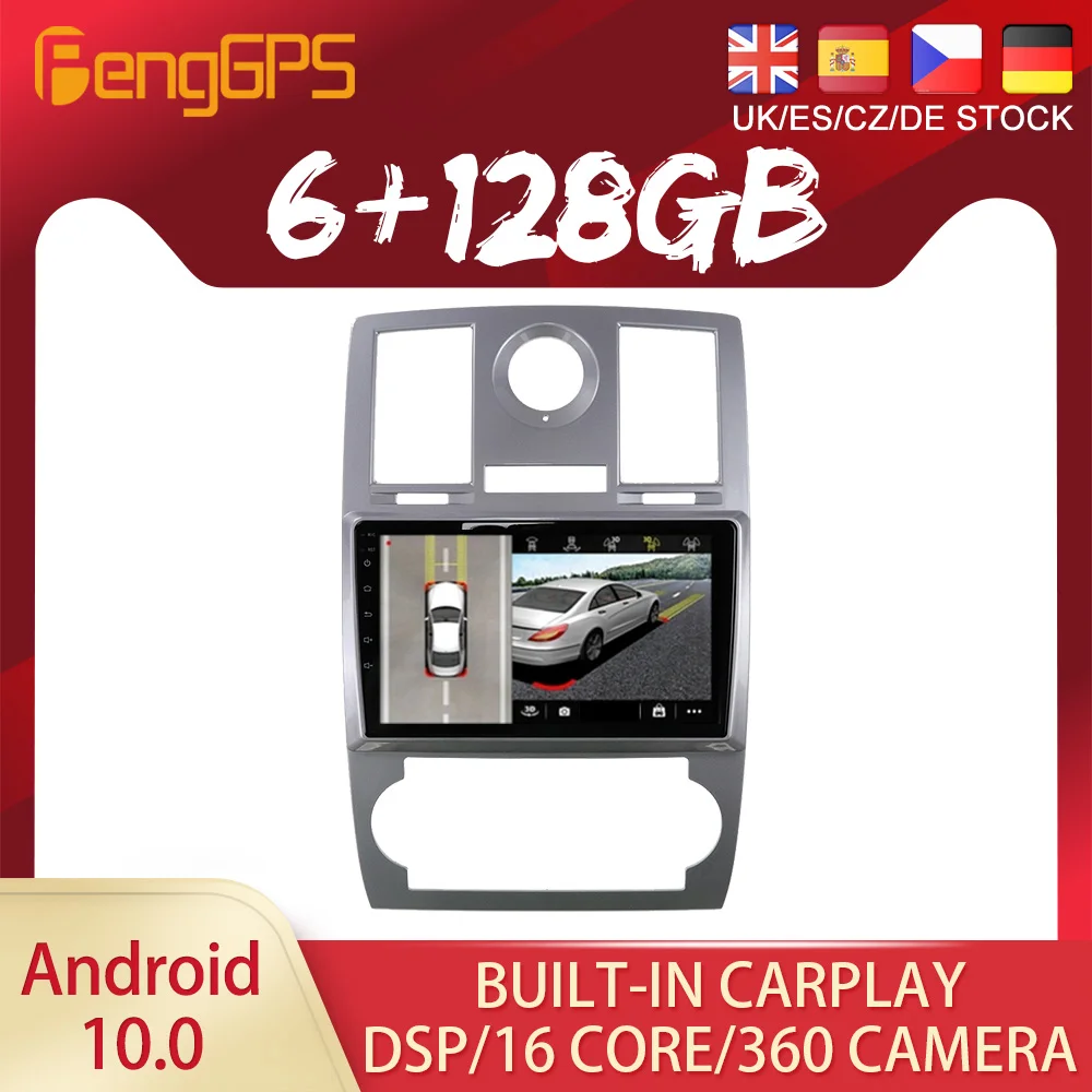 

Android 10.0 Car GPS Navigation For Chrysler 300C Jeep Dodge 2004 2005 2006 2007-2014 Multimedia Player Headunit Tape Stereo