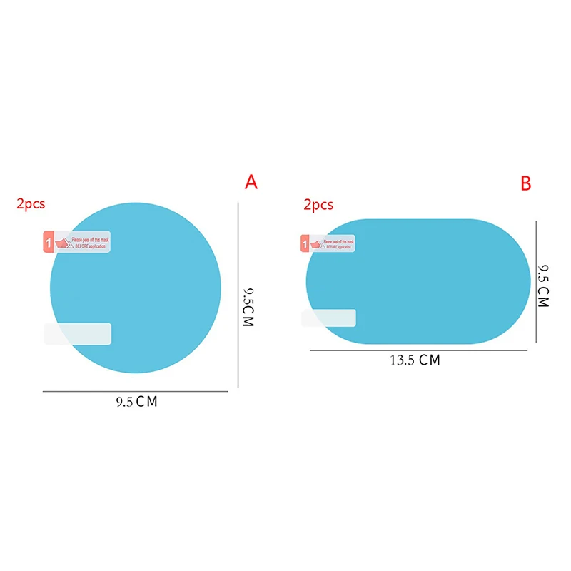 Antifogging Film Rear View Mirror Rearview Rainproof Film 2pcs Car Waterproof 9.5cmx9.5cm/13.5cmx9.5cm Other 3D Sticker Plastic